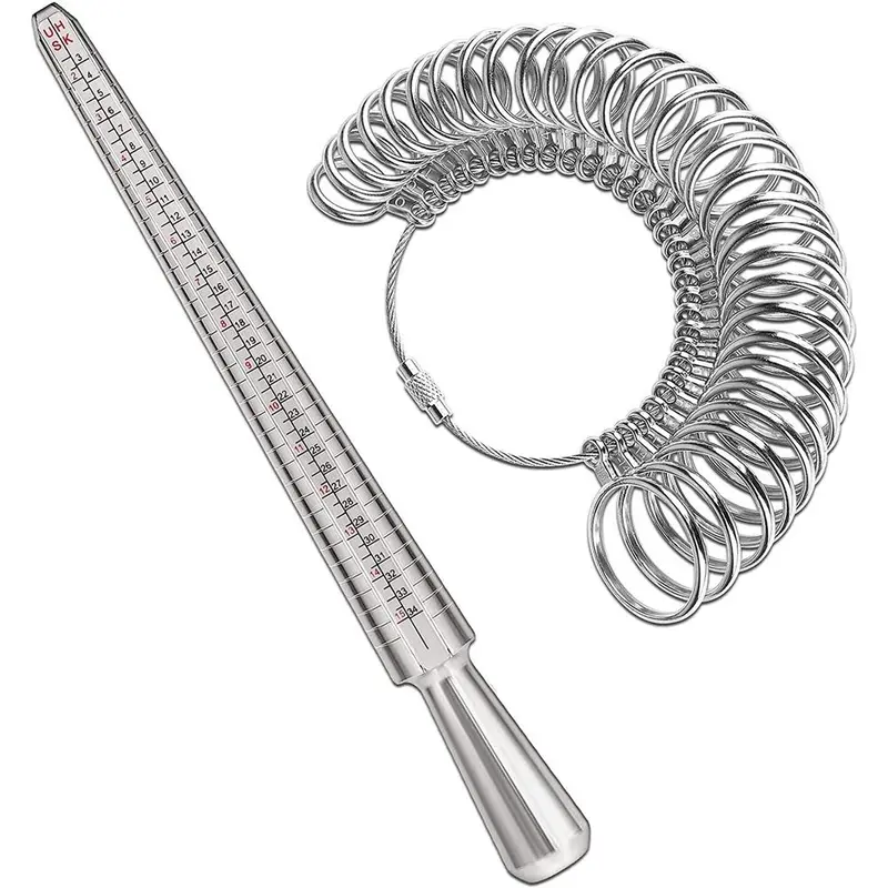 Hkus Ring Sizer Set, Accurate Measurement Tool for Rings & Fingers, Essential Jewelry Accessory, Ideal Gift for Women, Jewellery
