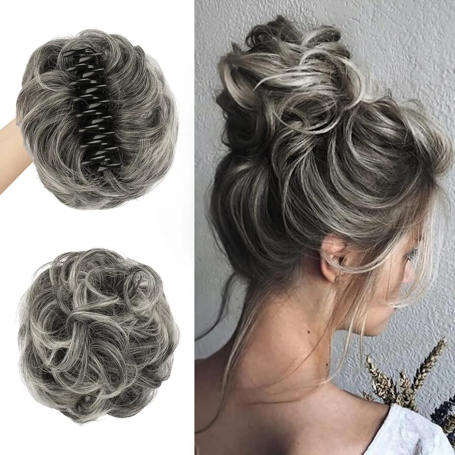 Dark Gray with White Tips