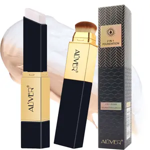 ALVER Brighten Moisture Foundation Stick, Illuminating Foundation, satin-like, enriched with moisturizing and brightening ingredients such as Glycerin and Niacinamide, nourishes and perfects, for fair skin, Flawless complexion, radiant and natural look