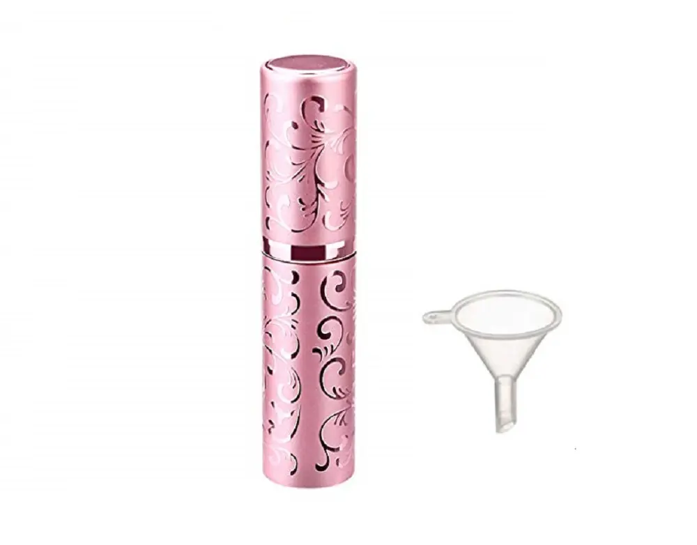 TIKA 10ml Mini Refillable Perfume Atomizer with Funnel, Portable Travel Empty Spray Bottle