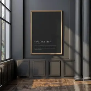 Mindset quote poster, you are her definition print, affirmation wall art, female empowerment, home decor| Frameless Poster