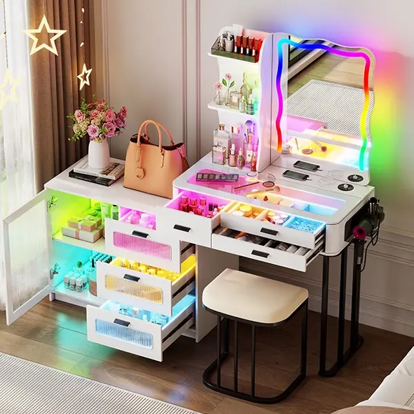 white-Multiple drawers