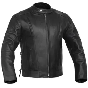 Star Knuckle™ Black Men's Leather Motorcycle Jacket