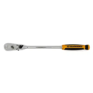 Gearwrench 0.375 in. Drive 90 Tooth Cushion Grip Locking Flex Head Teardrop Ratchet