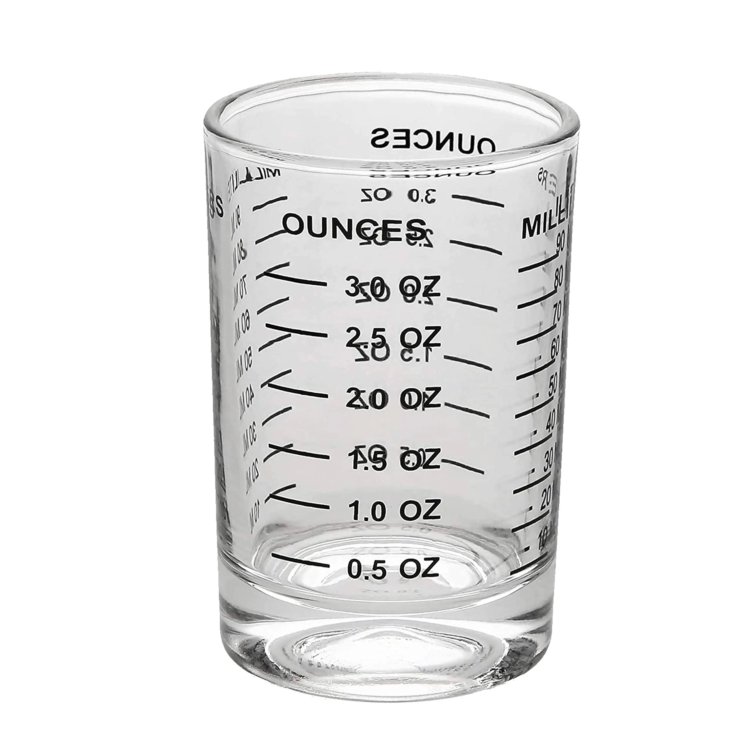 Measuring Shot Glass With Lines  3oz / 90ml - Bartender Accessories Jigger For Bartending Cup Ounces & Milliliters