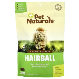 Pet Naturals Hairball, For Cats, All Sizes, 160 Chews, 8.47 oz (240 g)