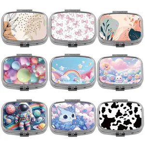 Cartoon Metal Medicine Box Astronaut Pill Packaging Health Products Moisture Resistant Storage Case Personalized Fashion Casket