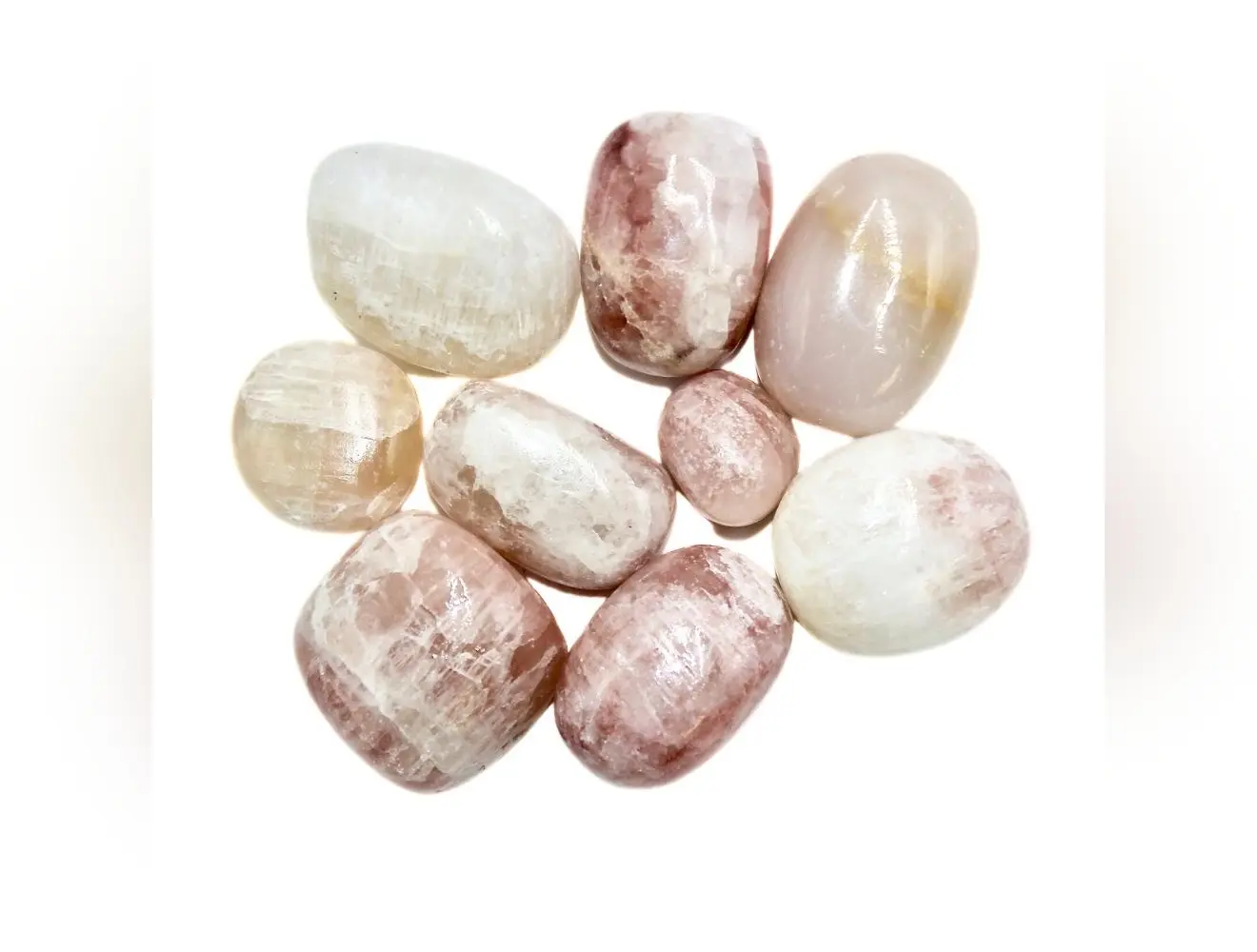 Strawberry/Rose Red Calcite Tumbled Stone Rare