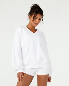 CSB V Neck Sweatshirt | White