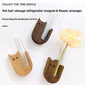 Cat Beard Storage Box Pet Dog Hair Collection Bottle Commemorative Cat Beard Collection Refrigerator Stickers pet memorial gift cute design