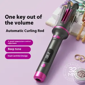 Automatic Curling Iron - 1 Piece Electric Rotating Hair Curler With Anti-Tangle & Anti-Scald Design, Portable Heated Hair Curling Roller For Women, Mother's Day, Birthday And Christmas Gifts