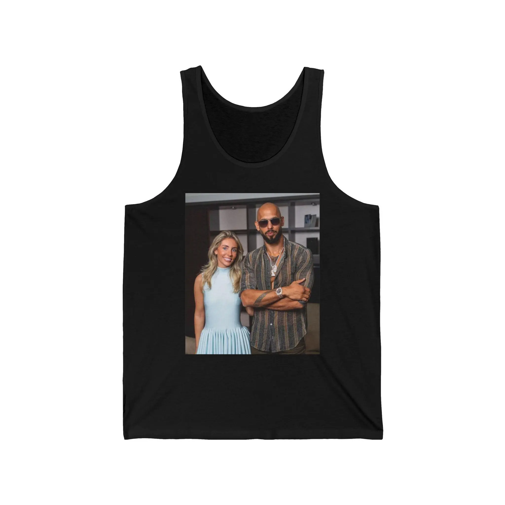 Boonie Blue x Andrew Tate Unisex Jersey Tank - 100% Airlume Cotton, Smooth Fabric, Stylish & Casual Top for Men & Women