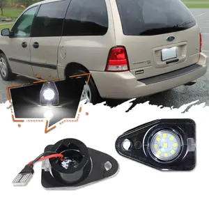 2pcs Xenon White LED License Number Plate Lights For Ford Expedition Freestar Freestyle Taurus X For Lincoln Aviator Navigator For Mercury Monterey Sable , Replace OEM# 5F1Z13550AA