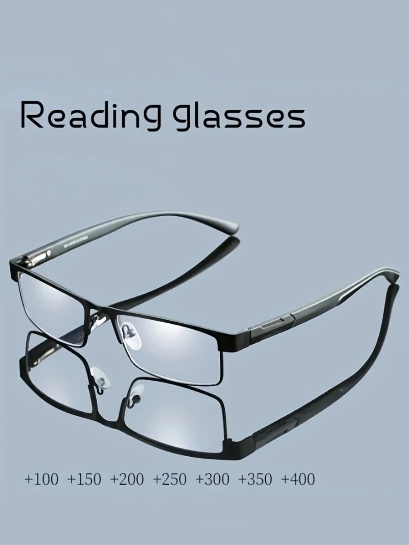 Men'S Titanium Alloy Coated Reading Glasses with +1.0 to +4.0 Diopter Strength - Lightweight Stainless Steel Presbyopic Glasses, Anti-Scratch Coated Lenses, Casual Eyewear for Computer, Phone, Correction