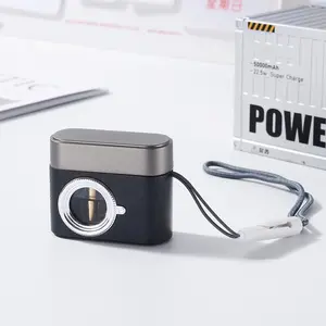 (Fuel not included) 1 piece of retro camera lighter, mini camera lighter, compact and portable, gravity sensor, voice-activated, rechargeable lighter, suitable for outdoor activities, camping, barbecues, candles, birthday gifts.