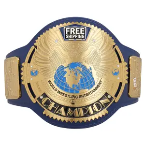 Blue Big Eagle Adult Championship Title Belt Replica - 2mm Leather Straps  - Fan Gift World Wrestling