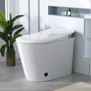 Bellemave  Modern Smart Toilet with Bidet Built In with Foot Kick,Tankless Toilets Auto Open/Close Lid with Dryer,ADA Comfort Height Heat Seat,Instant Warm Water,Power Outage and Flush