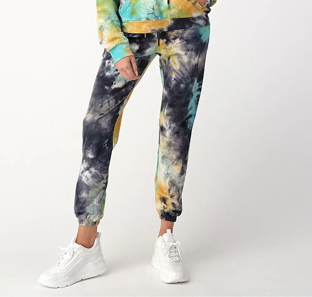 Green/Yellow Tiedye Joggers