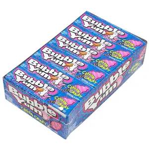 Bubble Yum Gum Cotton Candy 18 ct. - Sweet, Soft and Chewy Bubblegum with Cotton Candy Flavor - 18 Count Pack Snack Corn Sugar