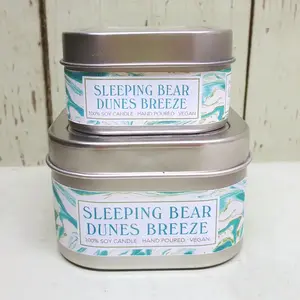 Sleeping Bear Dunes Breeze Soy Candle Large Tin - Michigan