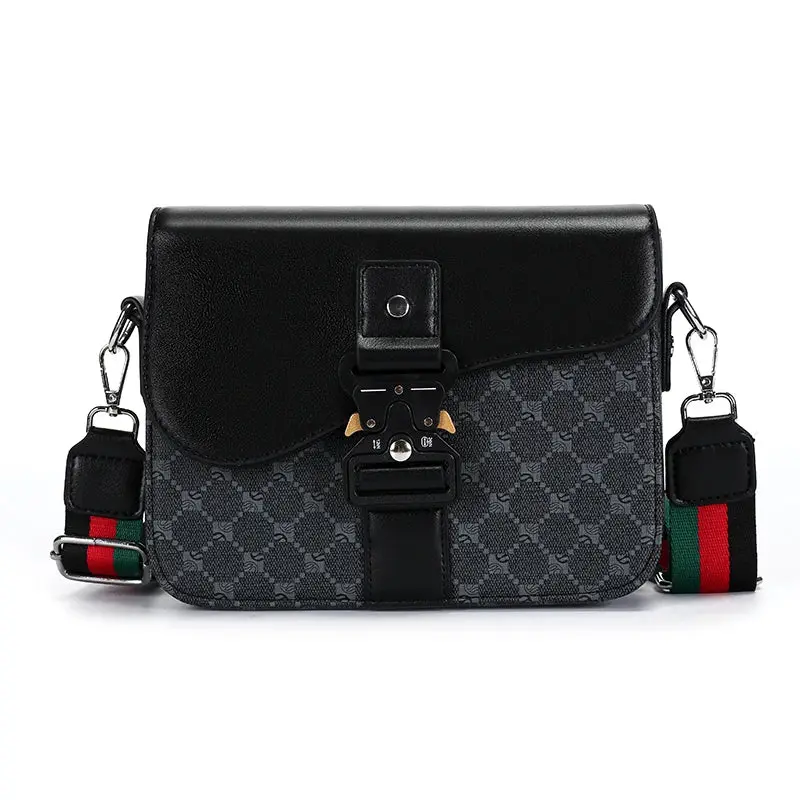 Men's Multifunctional Crossbody Bag - Adjustable Strap, Durable Waterproof, Diamond Lattice, Cover Closure, Everyday Handbag, Crossbody Handbags, Bags For Everyday