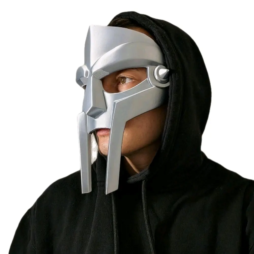 Metal Villain-Inspired Cosplay Mask – Silver Wearable Costume Mask