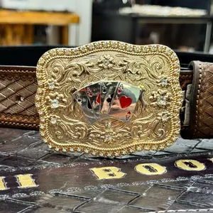 ACES GOLD WESTERN BUCKLE ACES GOLD WESTERN BUCKLE