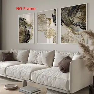 3Pcs/Set Unframed Modern Luxury Gold Texture Canvas Posters, Aesthetic Room Decor, Neutral Abstract Wall Art, Artwork Wall Painting For Gift, Wall Picture for Living Room, Hallway, Bedroom, Dining Room, Dorm, Home And Dormitory Decoration