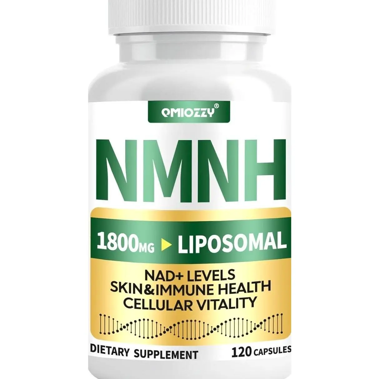 NMNH Supplement 1000mg - Nicotinamide Mononucleotide Alternative, Boost NAD+ with Liposomal Resveratrol & Nicotinamide Riboside NR, for Healthy Cellular, Aging, Energy, 120 Vegan Non-GMO Capsules