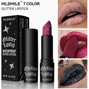 Sparkling Diamond Glossy Lipstick Gloss, Non-Sticky Formula, Easy to Apply, Suitable for All Skin Types, Christmas & Halloween Gift