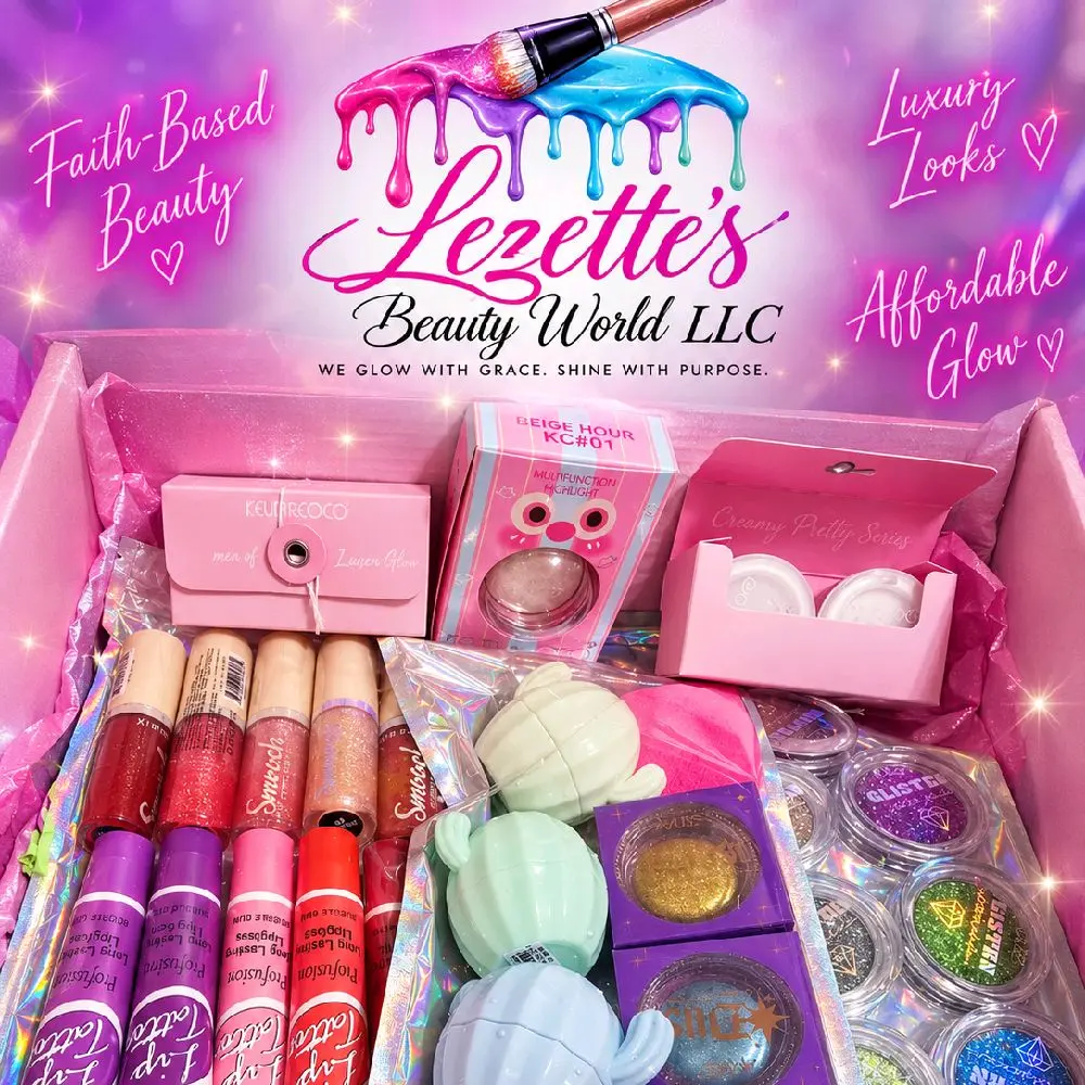 Lezettesbeautyworld Customizable Assorted Makeup Sets - Choose 2, 4, or 6-Piece Bundles with Glossy Lipgloss, Lip Balm, Eyelashes, Blush, Eyeshadow, Highlighters, Lipstick, Makeup Routine, Glossy Lips, Stress Relief, All Skins, Face Eyes Lips