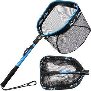 Floating Fishing Net - Folding Fishing Landing Net with Rubber Coating Mesh for Easy Fish Catch and Release, Fishing Net for Freshwater and Saltwater