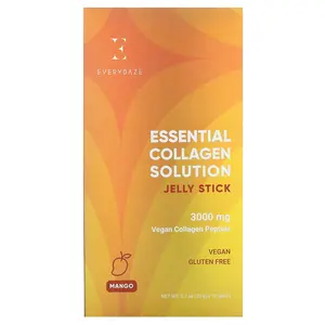 Everydaze Essential Collagen Solution Jelly Stick, Mango, 3,000 mg, 10 Sticks, 0.7 oz (20 g) Each