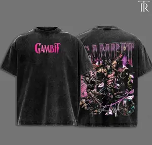 Gambit Premium Acid Washed Hoodie T-Shirt, En Sabah Nur Hoodie Shirt, Character Comics Fans Shirt, Superhero Washed Shirt, Comic Book Fans T-Shirt, Superhero Graphic Tee Cotton 608