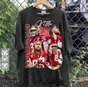 George Kittle 90s Vintage Bootleg T-Shirt, George Kittle shirt, Vintage Oversized Sport Tee, Retro American Football Bootleg Gift