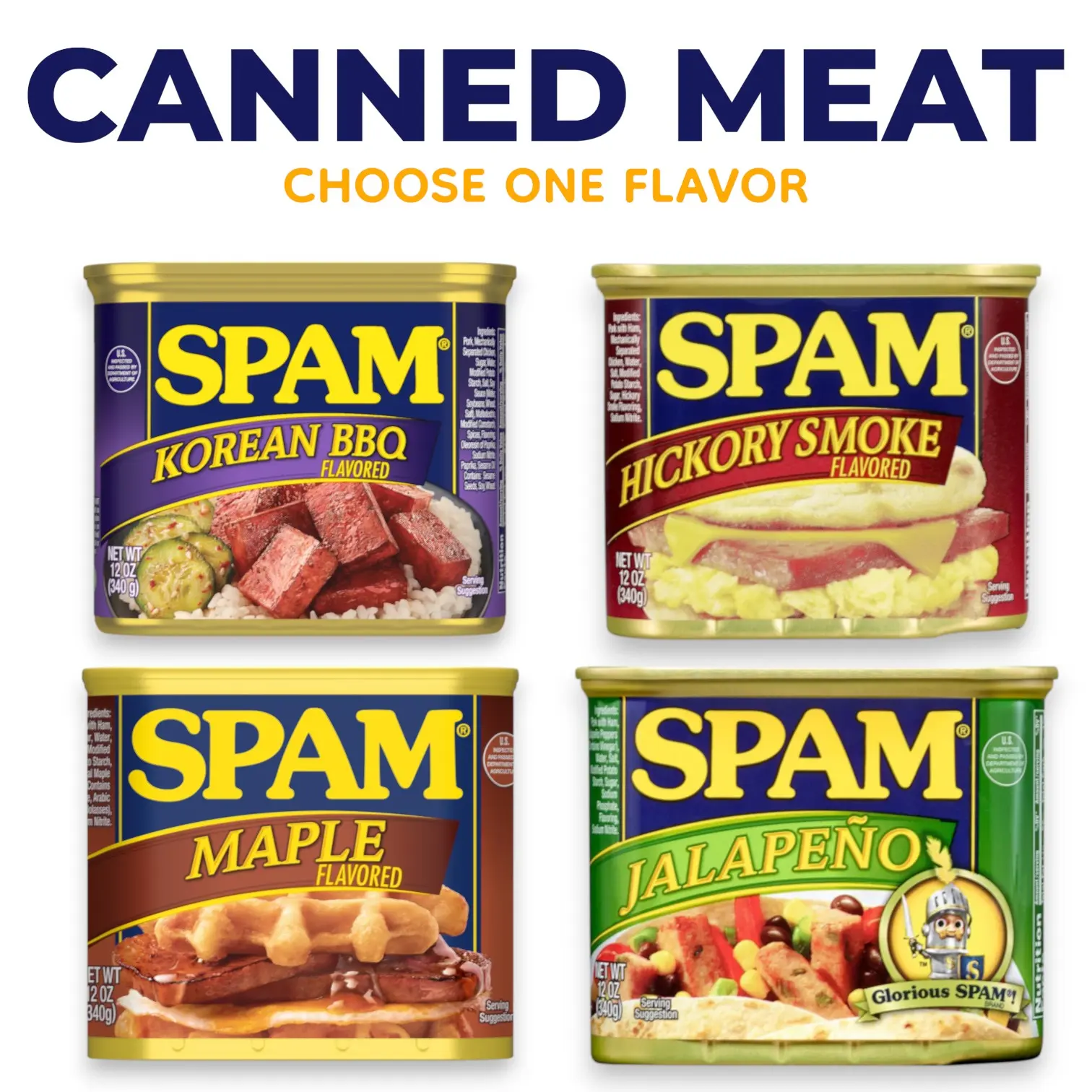 Canned Luncheon Meat, Single 12 oz Can, Fully Cooked Shelf Stable Pork, Ready to Eat Pantry Protein for Breakfast, Lunch & Dinner