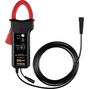 PINTECH AC/DC Current Probe Oscilloscope Probe 600A, 150kHz, 1mV/10mA, Current Clamp Meter with BNC Connector, PT740-2A