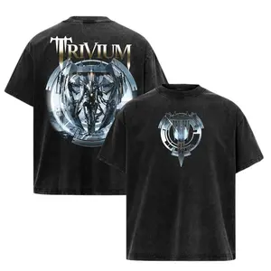 Trivium Metal Music Band Graphic Tee Unisex Cotton Merch Vintage Rock Goth Streetwear Menswear Oversized Top Prints