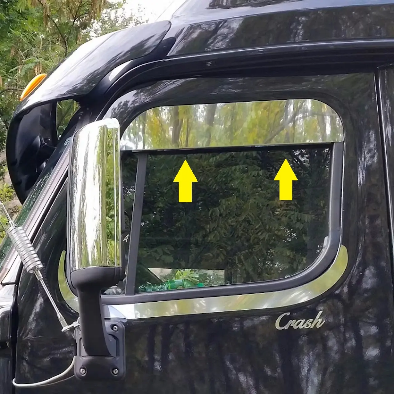 Freightliner Cascadia 5'' Chop Top Window Trim 2008-2021 Stainless Steel PAIR SET Premium Quality