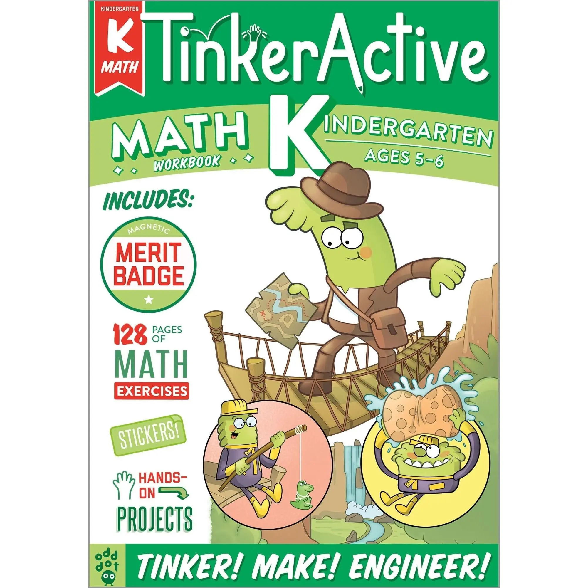 TinkerActive Workbooks: Kindergarten Math, Interactive Book Set, Learning Materials