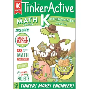 TinkerActive Workbooks: Kindergarten Math, Interactive Book Set, Learning Materials