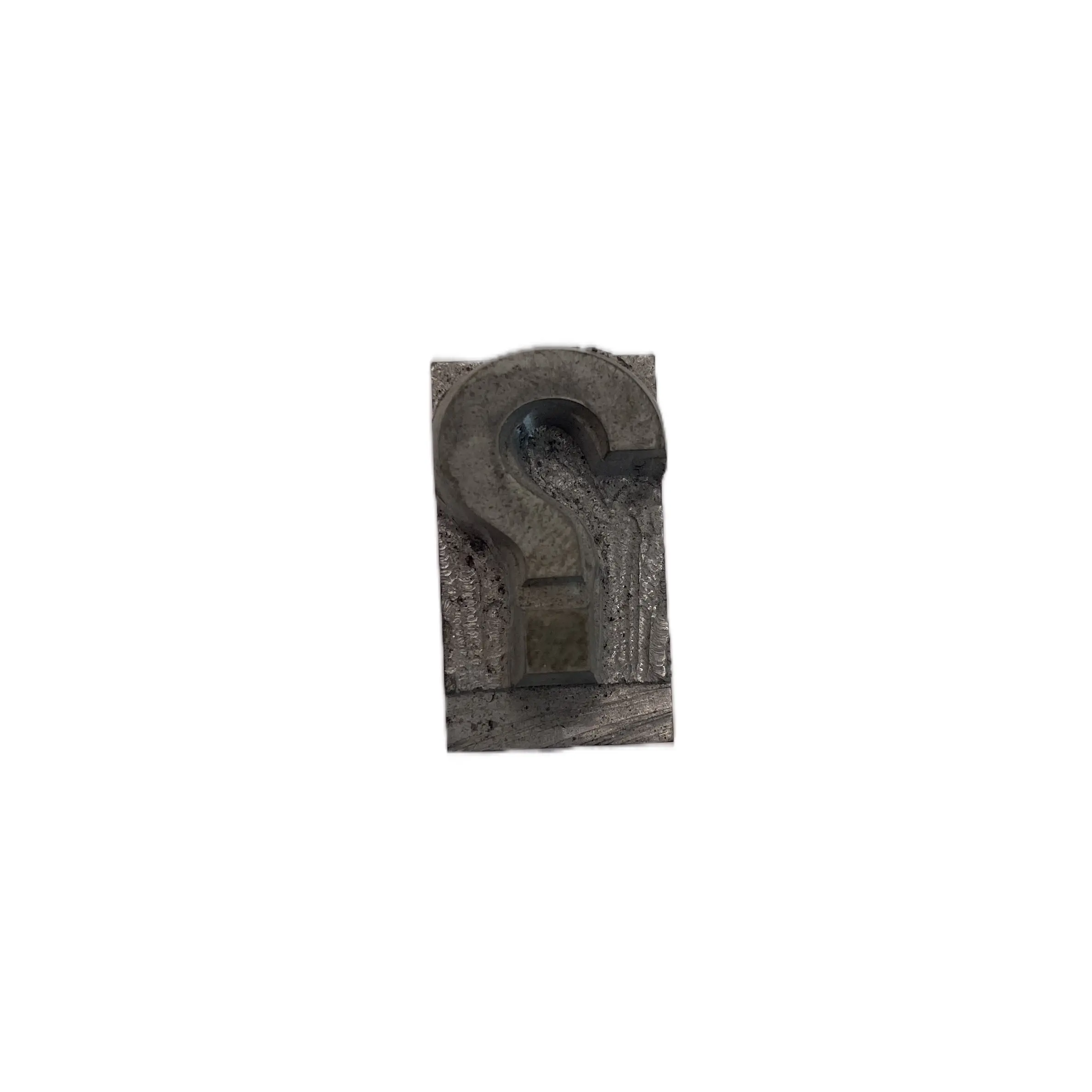 Vintage Letterpress Printing Stamp, Question Mark Symbol (?)