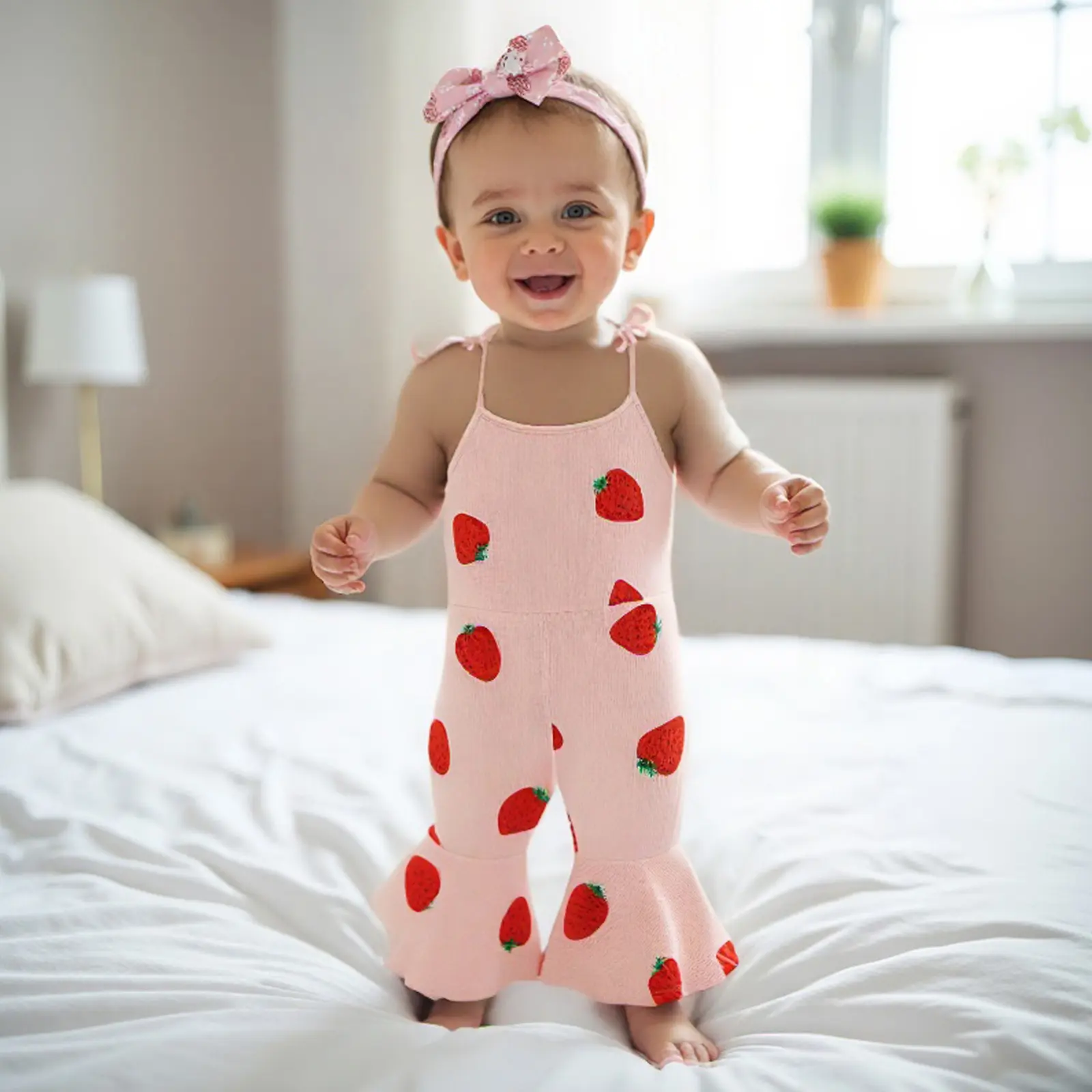 ベビー服 ロンパース Juicy Tomatoes all over playsuit 26SS】The 