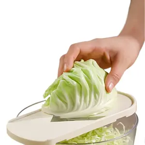 1pc Manual Cabbage Shredder ABS Plastic Vegetable Slicer with Stainless Steel Blade No Power Needed Kitchen Salad Prep Tool Multi Functional Grater Kitchen Gadgets