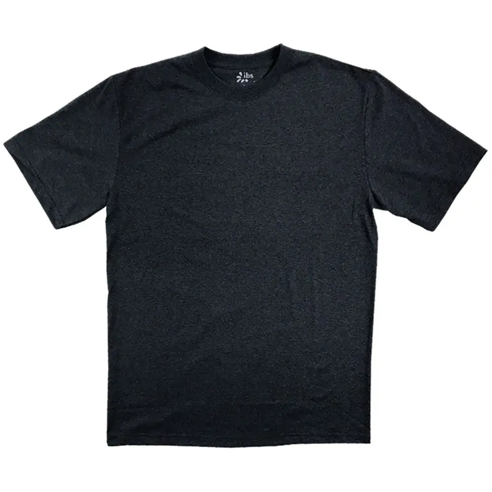 IBS Heavyweight Short Sleeve T-Shirt (US, Alpha, 7X-Large, Regular, Regular, Charcoal Gray) Classic Menswear Top Man Tshirt Shortsleeve Crewneck Casual