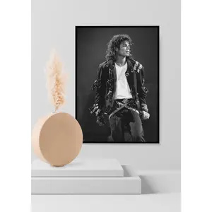 [Unframe] [Free ship] Michael Jackson Poster King of Pop Wall Art MJ Music Print Pop Icon Decor Vintage Music Poster Thriller Album Style