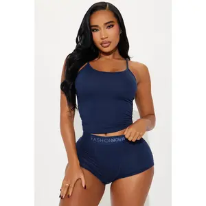 FN Mood PJ Boxer Short Set - Navy