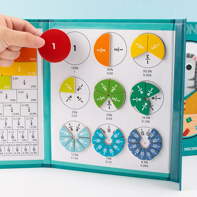Magnetic Fraction Learning Board Set, Educational Math Toy for Kids, Interactive Teaching Tool, Easy to Use, Perfect for Home Schooling, Math Learning Tools, Math Teaching Aid