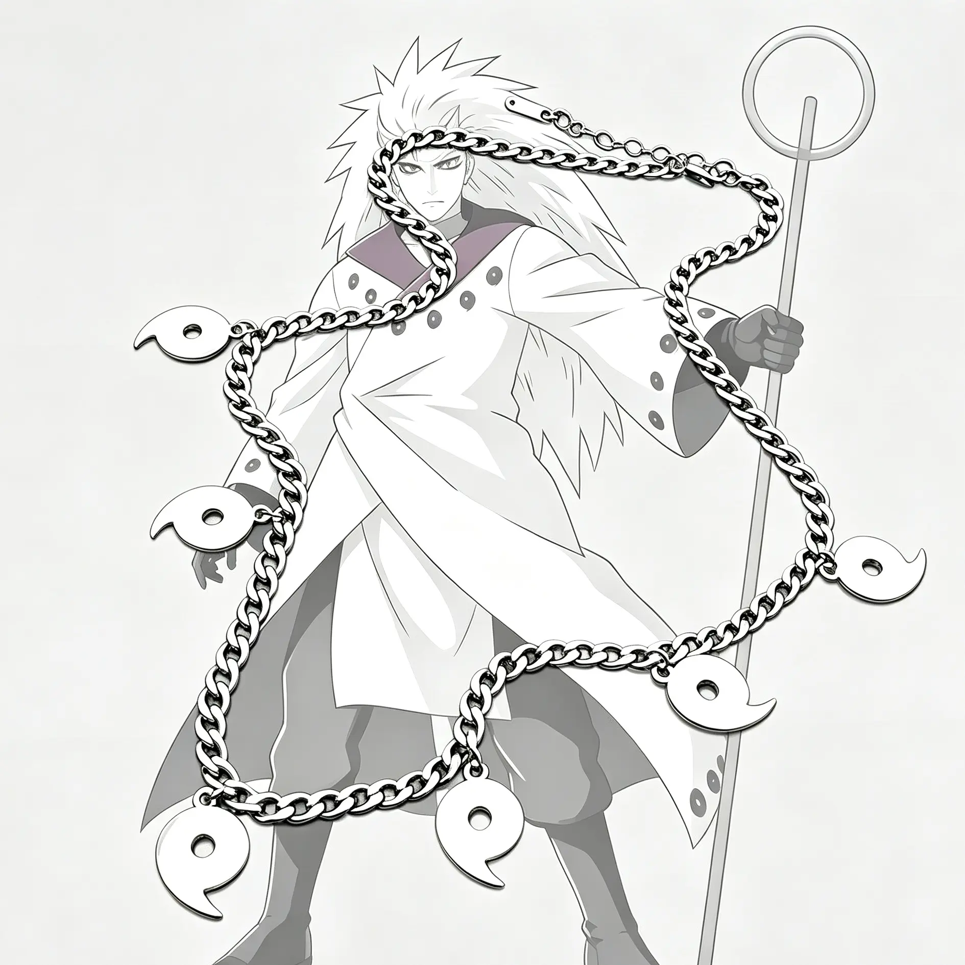 Naruto Magatama Necklace, Uchiha Cosplay Pendant, Anime Jewelry for Fans & Collectors, Perfect Gift for Naruto Lovers