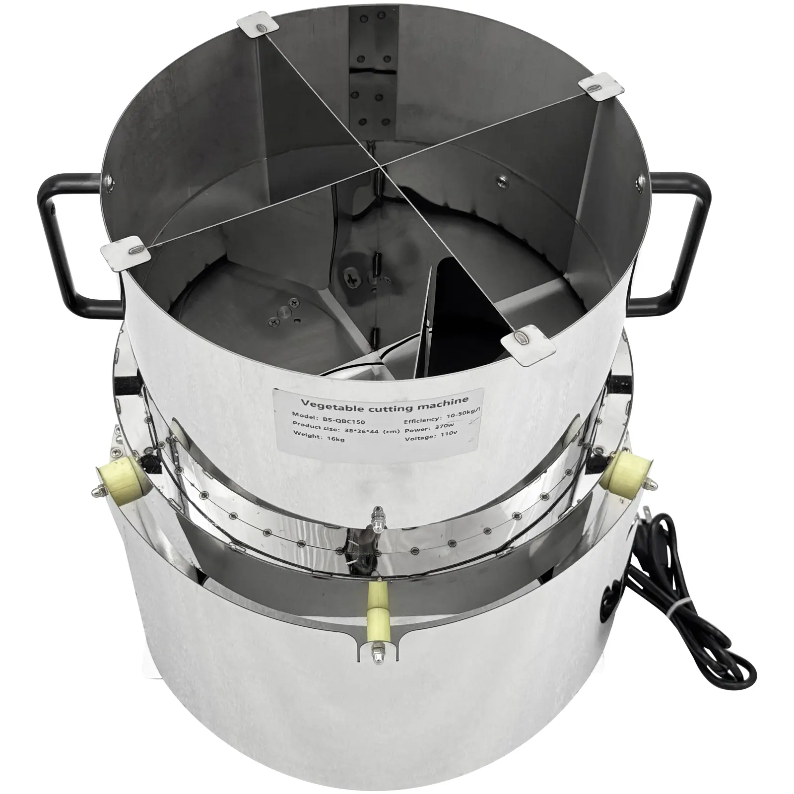 YOKOMA Commercial Automatic Vegetable Cutting Machine 110V, Cabbage Shredder With 22 to 110LB Per Hour Output